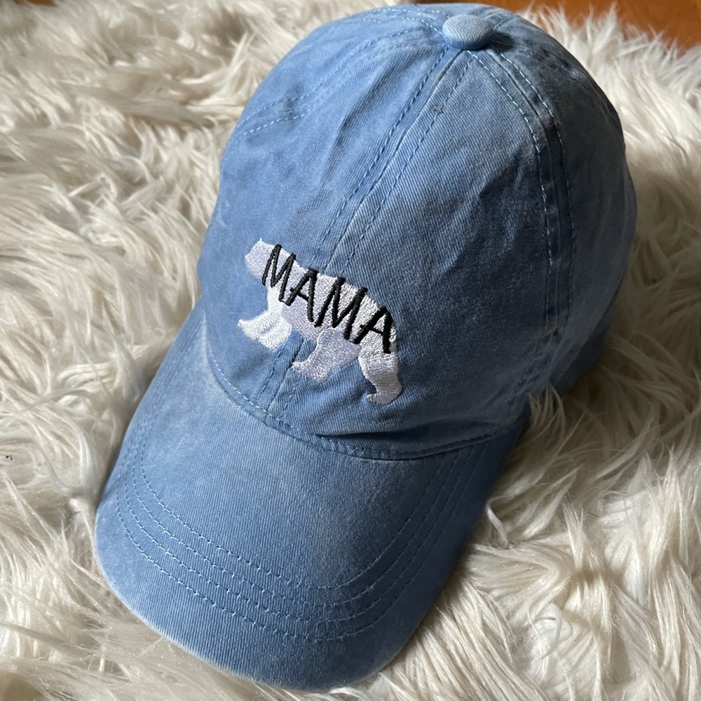 “Mama Bear” Denim Ball Cap